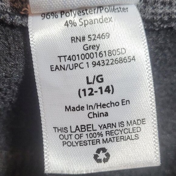 Time and Tru Gray Leggings Women's Large Elastic Waist Stretch - Picture 3 of 6